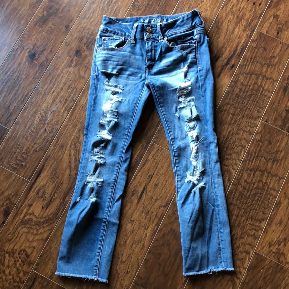 American Eagle Artist crop jeans